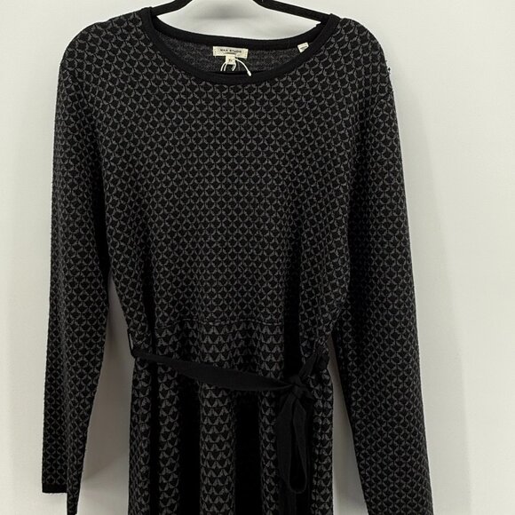 Max Studio Sweater Dress Size XL Belted Grey NWT Warm Career Office Classic - Picture 3 of 12